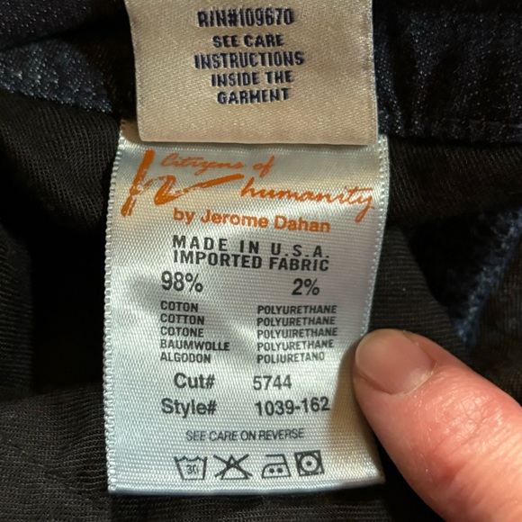 Citizens of Humanity COH Sunset Drawstring Wide Leg Flare Jeans Darkwash 8 - Picture 9 of 9